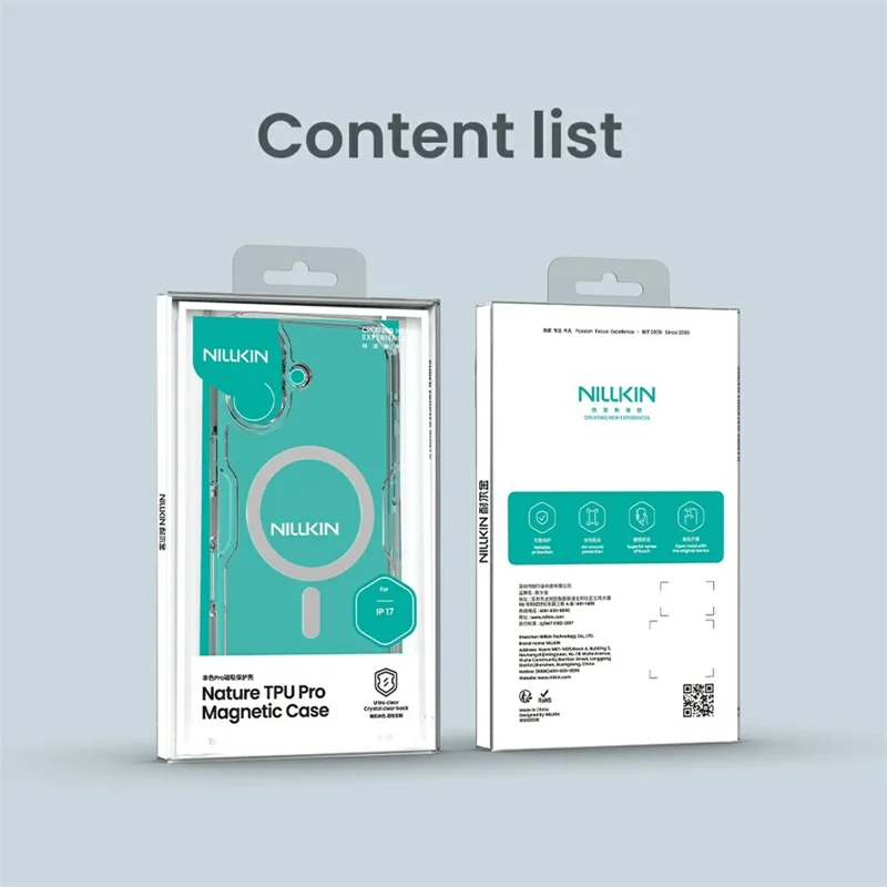 NILLKIN Nature Pro Series for iPhone 17 Case Compatible with MagSafe TPU + PC Ultra Clear Phone Case - Transparent