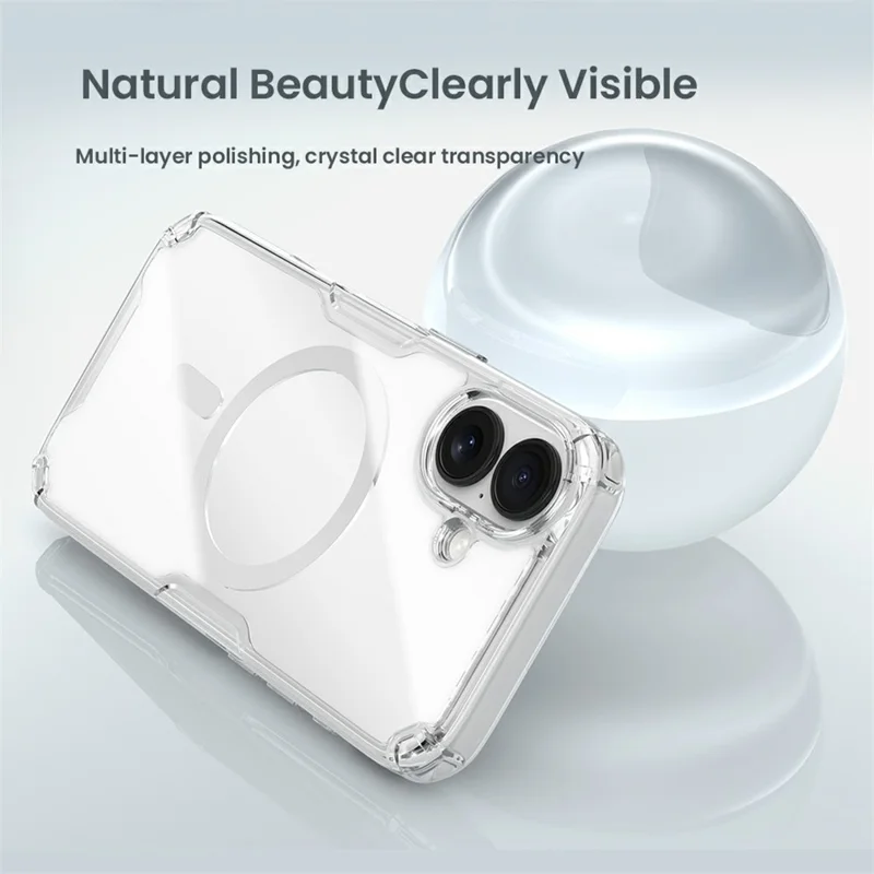 NILLKIN Nature Pro Series for iPhone 17 Case Compatible with MagSafe TPU + PC Ultra Clear Phone Case - Transparent