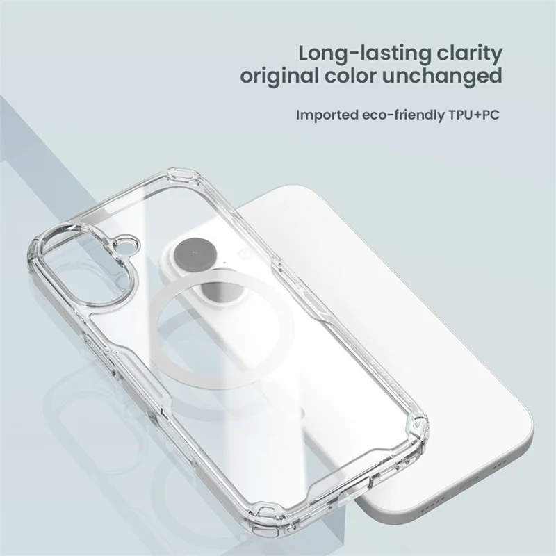 NILLKIN Nature Pro Series for iPhone 17 Case Compatible with MagSafe TPU + PC Ultra Clear Phone Case - Transparent