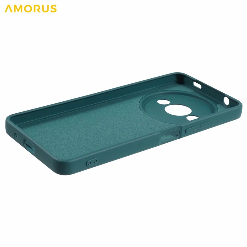 AMORUS For Xiaomi Redmi A3 4G / Poco C61 4G Case Precise Cutouts TPU Fiber Lining Shockproof Phone Cover - Army Green