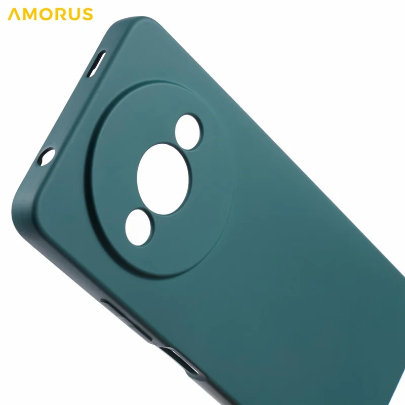 AMORUS For Xiaomi Redmi A3 4G / Poco C61 4G Case Precise Cutouts TPU Fiber Lining Shockproof Phone Cover - Army Green