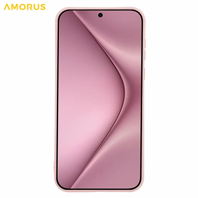 AMORUS For Huawei Pura 70 Case Precise Cutouts TPU Fiber Lining Shockproof Phone Cover - Pink