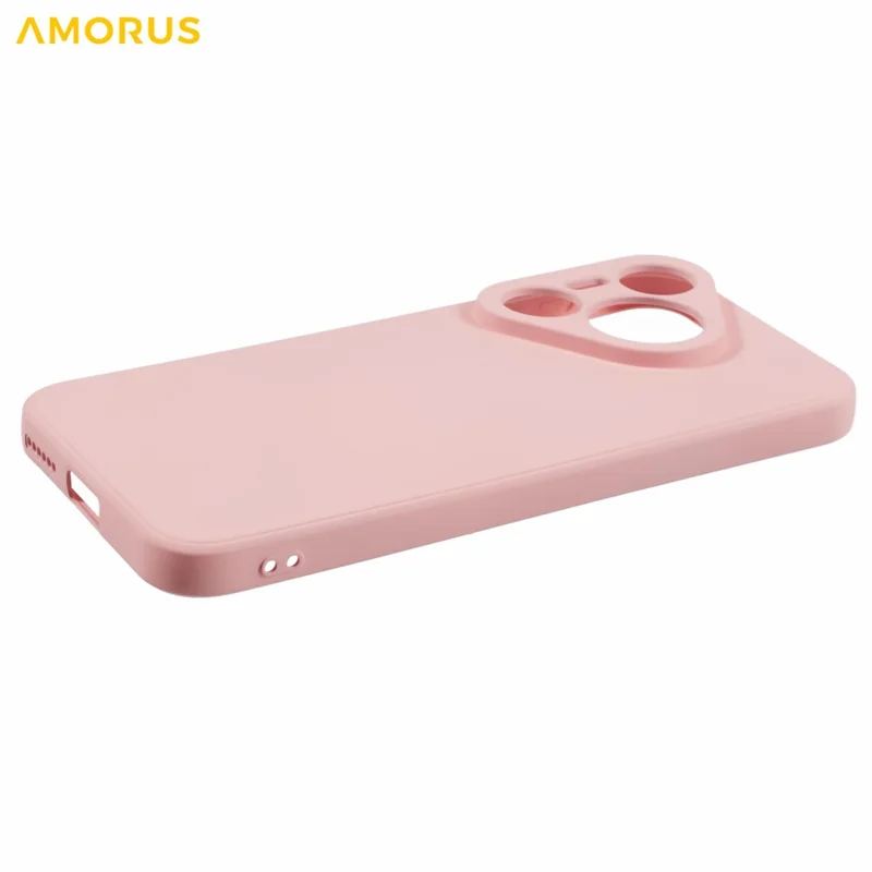 AMORUS For Huawei Pura 70 Case Precise Cutouts TPU Fiber Lining Shockproof Phone Cover - Pink