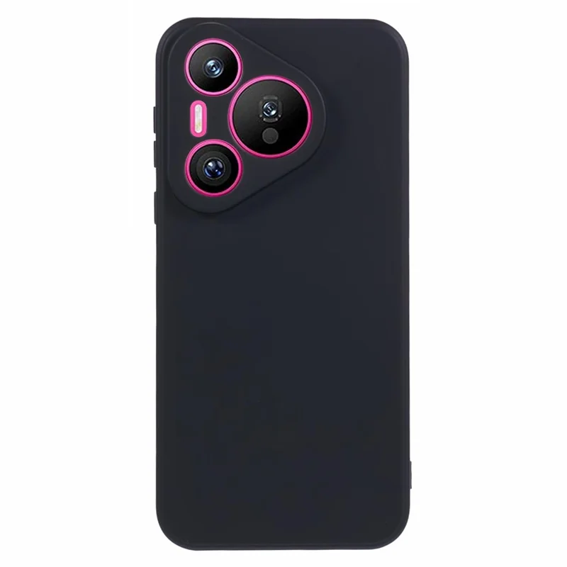 AMORUS For Huawei Pura 70 Pro Case Precise Cutouts TPU Fiber Lining Shockproof Phone Cover - Black