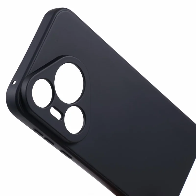 AMORUS For Huawei Pura 70 Pro Case Precise Cutouts TPU Fiber Lining Shockproof Phone Cover - Black