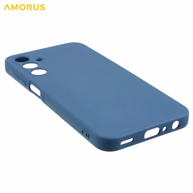 AMORUS For Samsung Galaxy A15 4G / 5G Case Precise Cutouts TPU Fiber Lining Shockproof Phone Cover - Sapphire