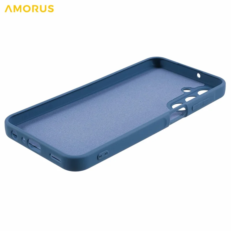 AMORUS For Samsung Galaxy A15 4G / 5G Case Precise Cutouts TPU Fiber Lining Shockproof Phone Cover - Sapphire
