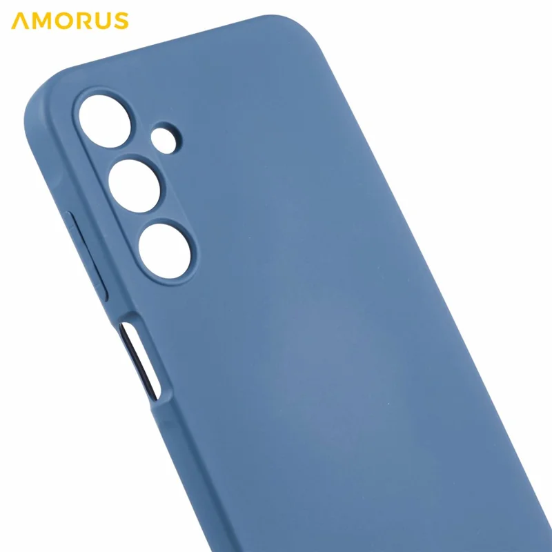 AMORUS For Samsung Galaxy A15 4G / 5G Case Precise Cutouts TPU Fiber Lining Shockproof Phone Cover - Sapphire