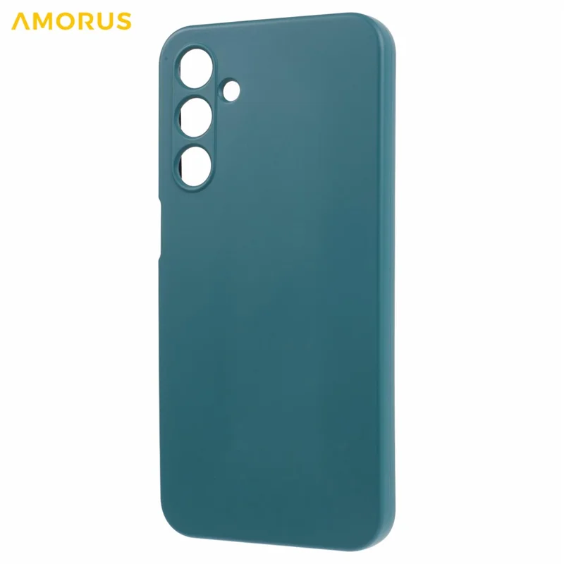 AMORUS Pour Samsung Galaxy A25 5G (Global) (161mm) Étui Découpes Précises Doublure en Fibre TPU Antichoc Coque de Téléphone - Vert Armée