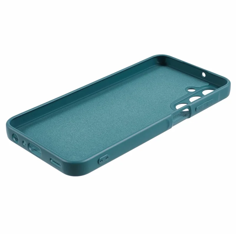 AMORUS Pour Samsung Galaxy A25 5G (Global) (161mm) Étui Découpes Précises Doublure en Fibre TPU Antichoc Coque de Téléphone - Vert Armée