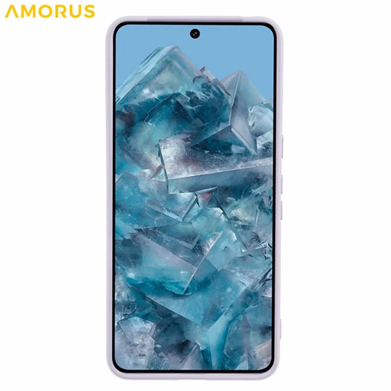 AMORUS Para Capa do Google Pixel 8 Pro - Cortes Precisos, Revestimento de Fibra de TPU, Capa de Telefone à Prova de Choques - Roxo
