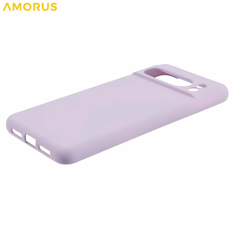 AMORUS Para Capa do Google Pixel 8 Pro - Cortes Precisos, Revestimento de Fibra de TPU, Capa de Telefone à Prova de Choques - Roxo
