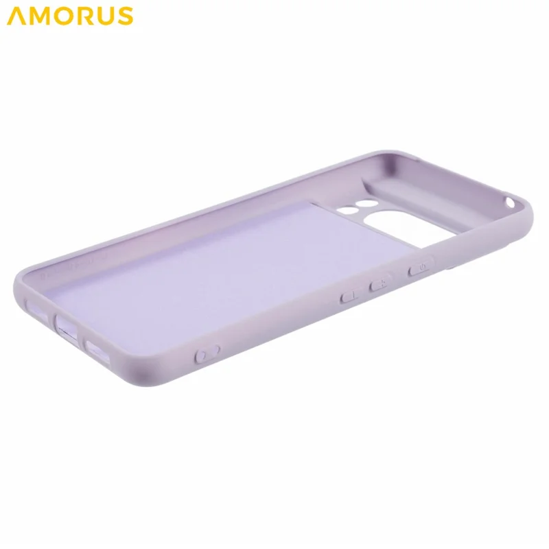 AMORUS Para Capa do Google Pixel 8 Pro - Cortes Precisos, Revestimento de Fibra de TPU, Capa de Telefone à Prova de Choques - Roxo