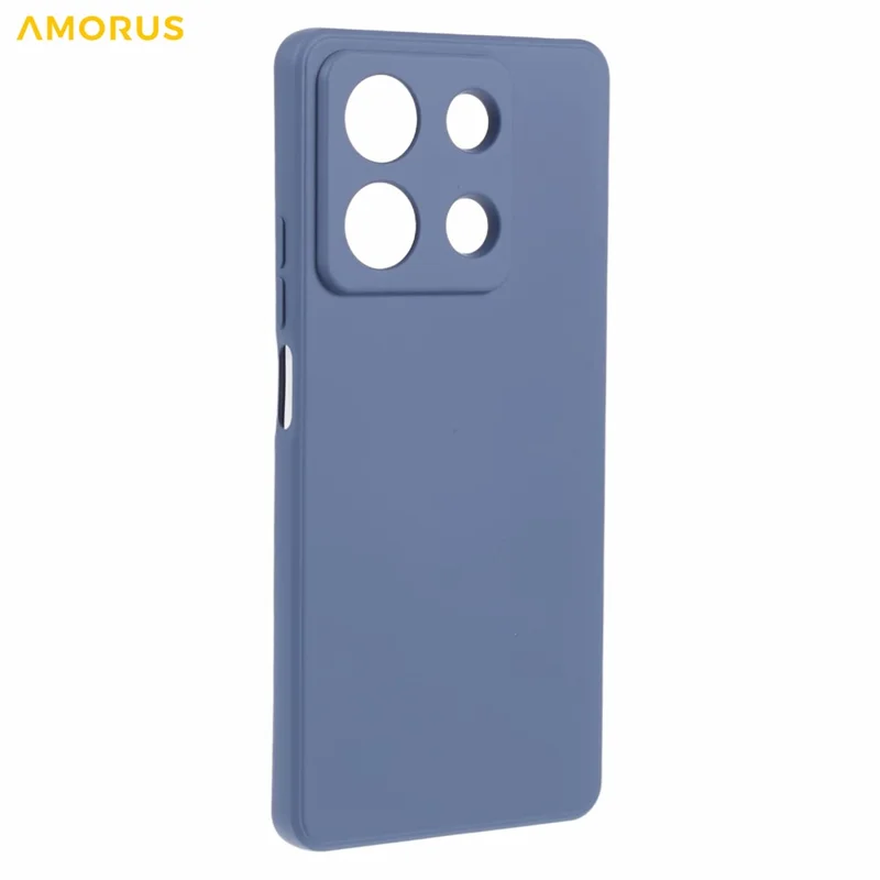 AMORUS Para Xiaomi Redmi Note 13 5G Funda Orificios Precisos Revestimiento de Fibra TPU Resistente a Golpes Cubierta de Teléfono - Gris Lavanda