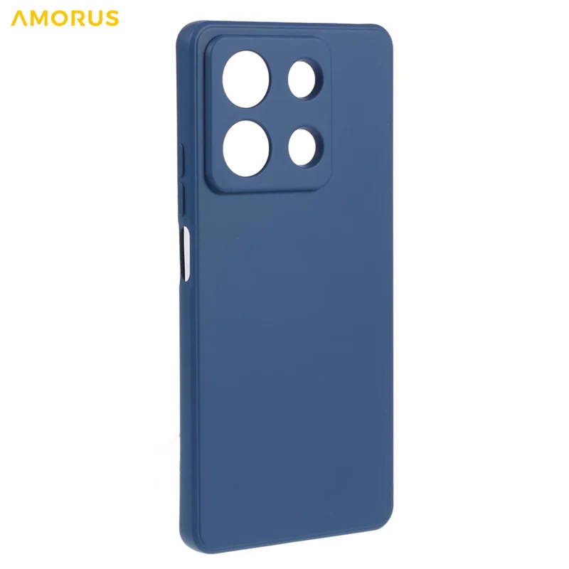 AMORUS For Xiaomi Redmi Note 13 Pro 5G / Poco X6 5G Case Precise Cutouts TPU Fiber Lining Shockproof Phone Cover - Sapphire