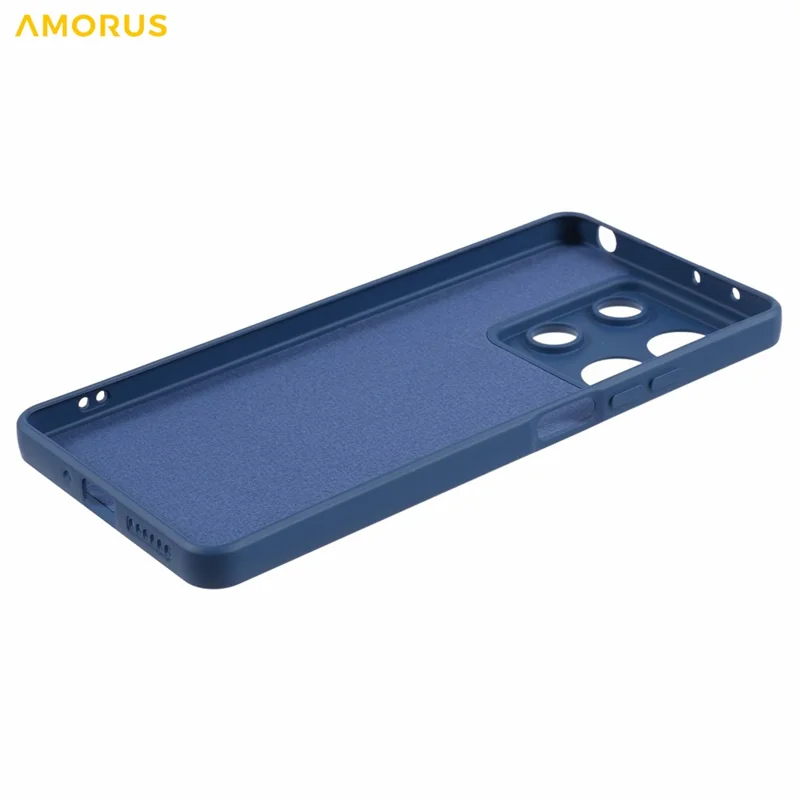 AMORUS For Xiaomi Redmi Note 13 Pro 5G / Poco X6 5G Case Precise Cutouts TPU Fiber Lining Shockproof Phone Cover - Sapphire