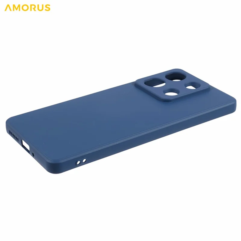 AMORUS For Xiaomi Redmi Note 13 Pro 5G / Poco X6 5G Case Precise Cutouts TPU Fiber Lining Shockproof Phone Cover - Sapphire