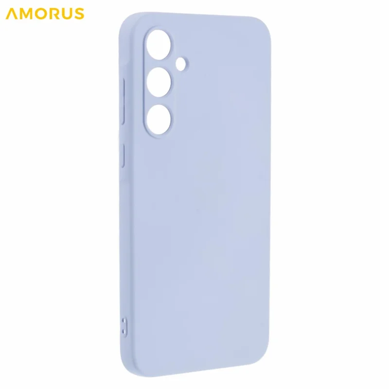 AMORUS For Samsung Galaxy A35 5G Case Precise Cutouts TPU Fiber Lining Shockproof Phone Cover - Light Purple