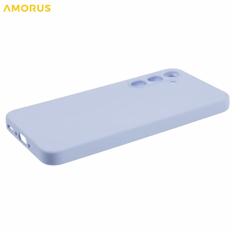 AMORUS For Samsung Galaxy A35 5G Case Precise Cutouts TPU Fiber Lining Shockproof Phone Cover - Light Purple