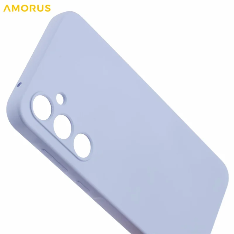 AMORUS For Samsung Galaxy A35 5G Case Precise Cutouts TPU Fiber Lining Shockproof Phone Cover - Light Purple