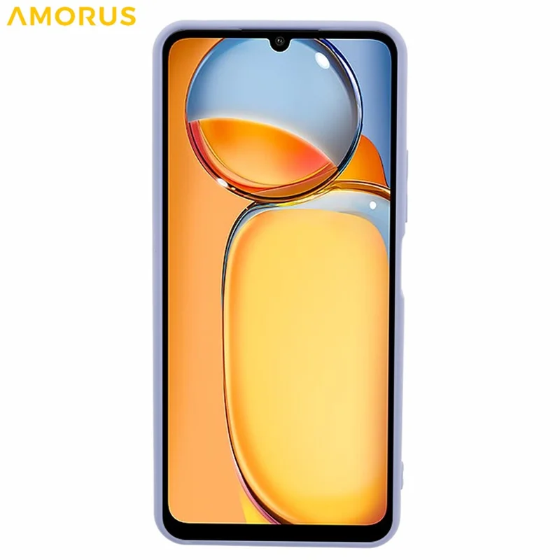 AMORUS für Xiaomi Redmi 13C 4G / Poco C65 4G Hülle - Präzise Aussparungen, TPU-Faser-Futter, stoßfeste Handyhülle - Hellviolett