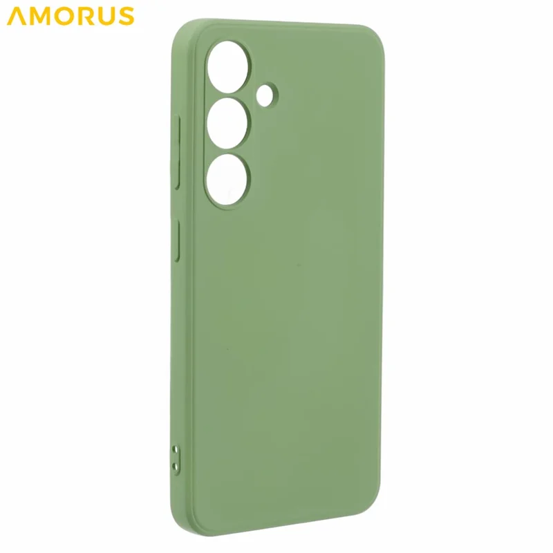 AMORUS Para Capa do Samsung Galaxy S24+ - Verde Matcha, Cortes Precisos, Revestimento de Fibra TPU, Capa de Telefone à Prova de Choque