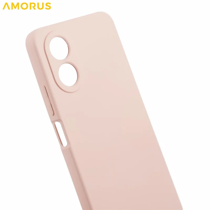 AMORUS For Oppo A78 4G Case Precise Cutouts TPU Fiber Lining Shockproof Phone Cover - Pink