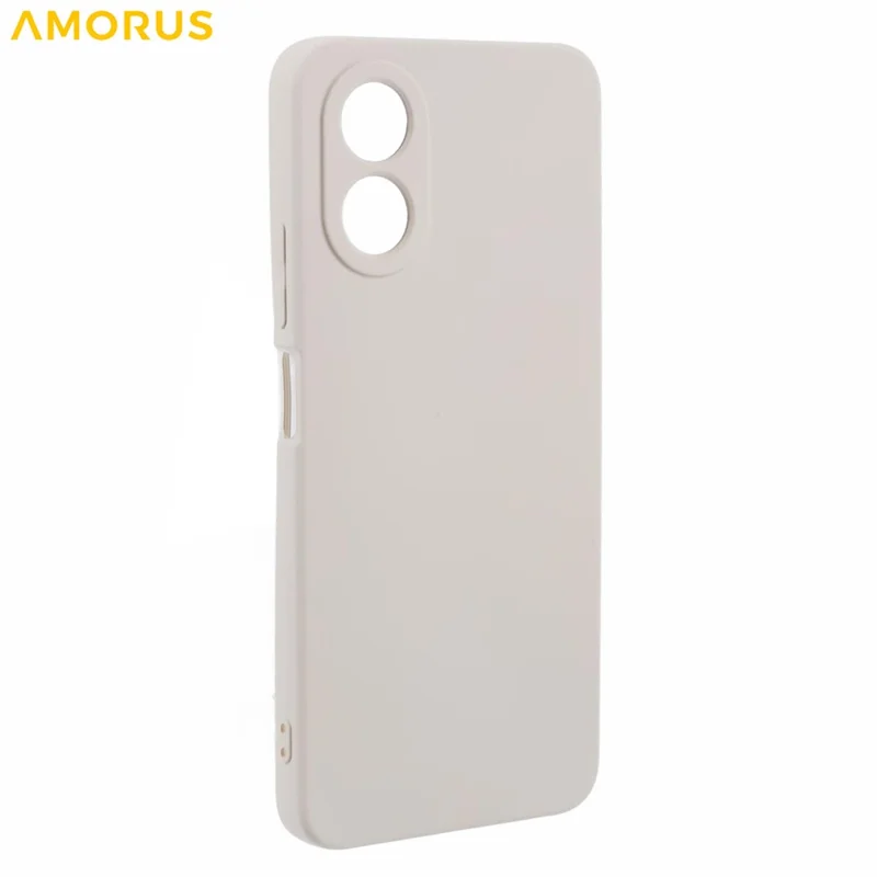 AMORUS For Oppo A38 4G / A18 4G Case Precise Cutouts TPU Fiber Lining Shockproof Phone Cover - White