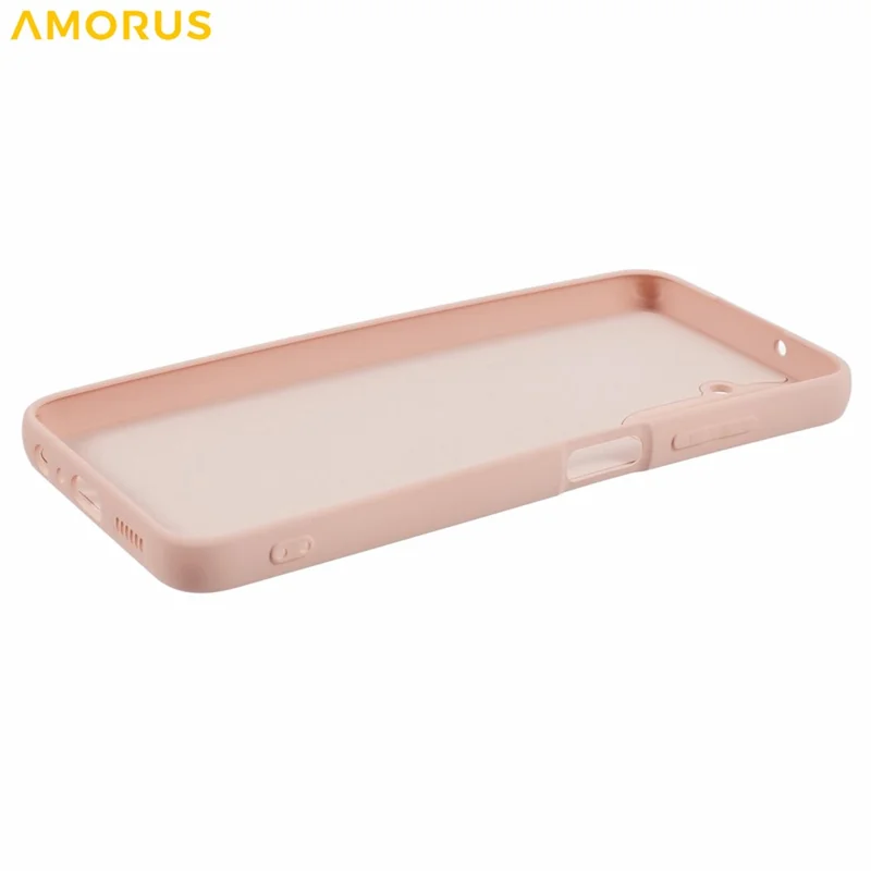 AMORUS Per Samsung Galaxy A05s 4G Custodia Tagli Precisi Rivestimento in Fibra TPU Antiurto Custodia per Telefono - Rosa