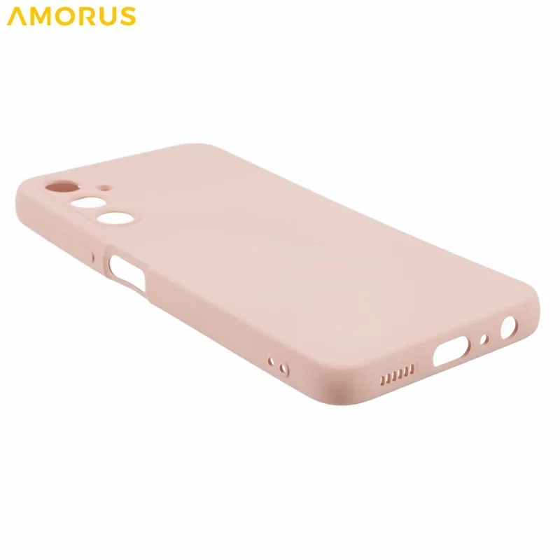 AMORUS Per Samsung Galaxy A05s 4G Custodia Tagli Precisi Rivestimento in Fibra TPU Antiurto Custodia per Telefono - Rosa