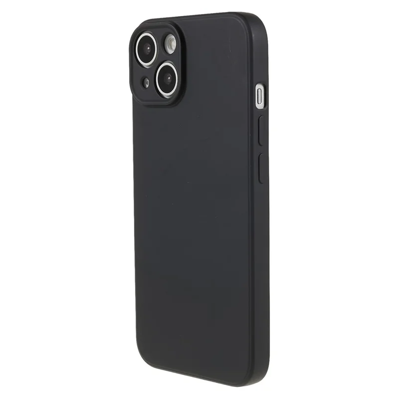 AMORUS Per iPhone 15 Plus Custodia Tagli Precisi Fodera in Fibra TPU Antiurto Custodia per Telefono - Nero