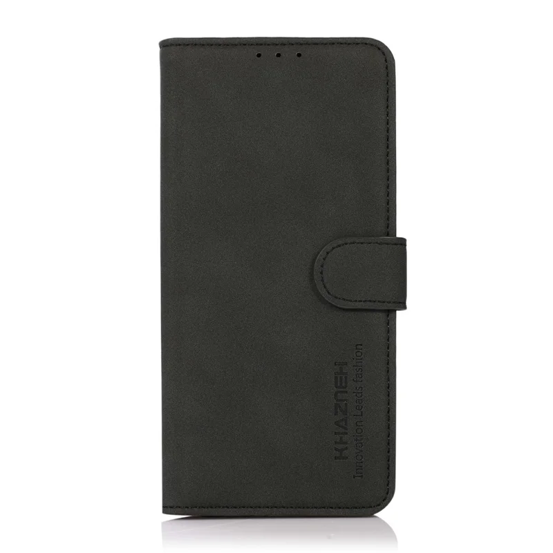 KHAZNEH Für Xiaomi Redmi 15 5G (Global) (169mm) Hülle PU-Leder Wallet Stand Telefonabdeckung - Schwarz