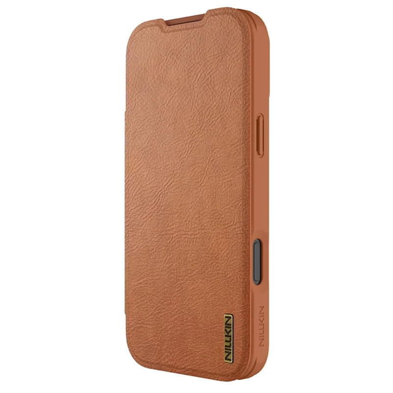 NILLKIN Qin Pro Serie für iPhone 17 Pro Hülle mit Kartenfächern Leder Handyhülle - Braun