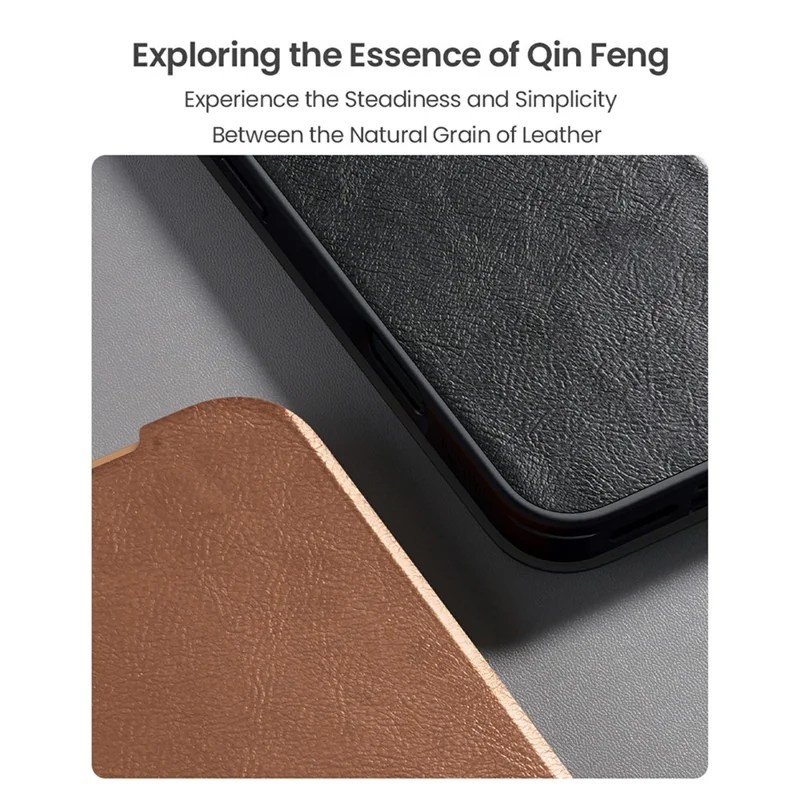 NILLKIN Qin Pro Serie für iPhone 17 Pro Hülle mit Kartenfächern Leder Handyhülle - Braun