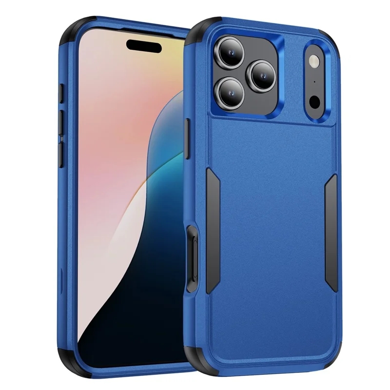 For iPhone 17 Pro Max Case 3 in 1 Shockproof TPU PC Phone Cover - Sapphire+Black