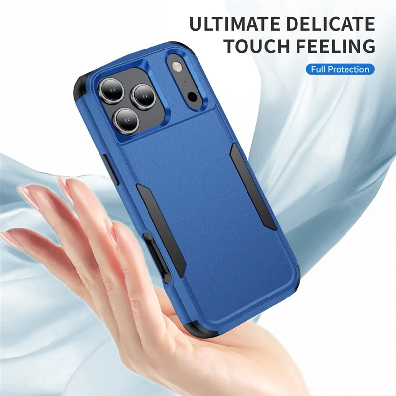 For iPhone 17 Pro Max Case 3 in 1 Shockproof TPU PC Phone Cover - Sapphire+Black