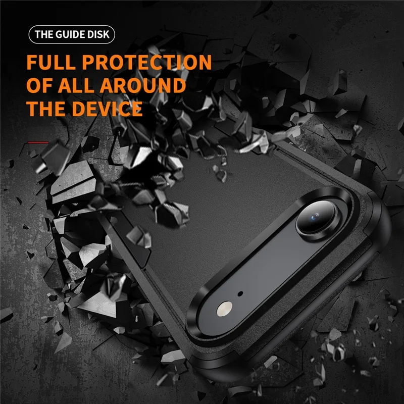 For iPhone Air Case 3 in 1 Shockproof TPU PC Phone Cover - Black