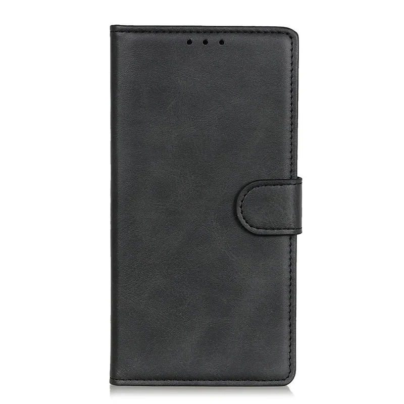 Étui pour Xiaomi Redmi 15 4G (UE) (171mm) en cuir de vache avec texture, portefeuille et support de téléphone - Noir