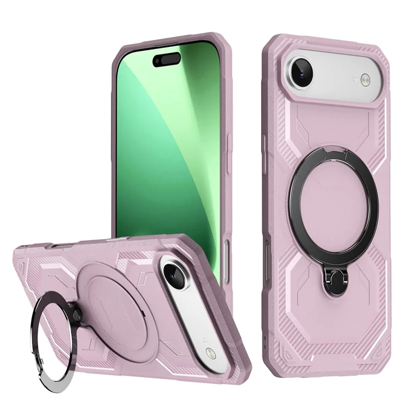 For iPhone Air Case Compatible with MagSafe Kickstand TPU + PC Phone Cover - Pink
