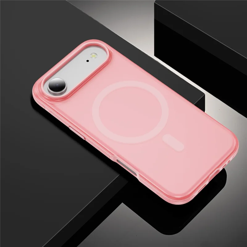 For iPhone Air Case PC + TPU Skin Touch Anti-drop Phone Cover Compatible with MagSafe - Pink