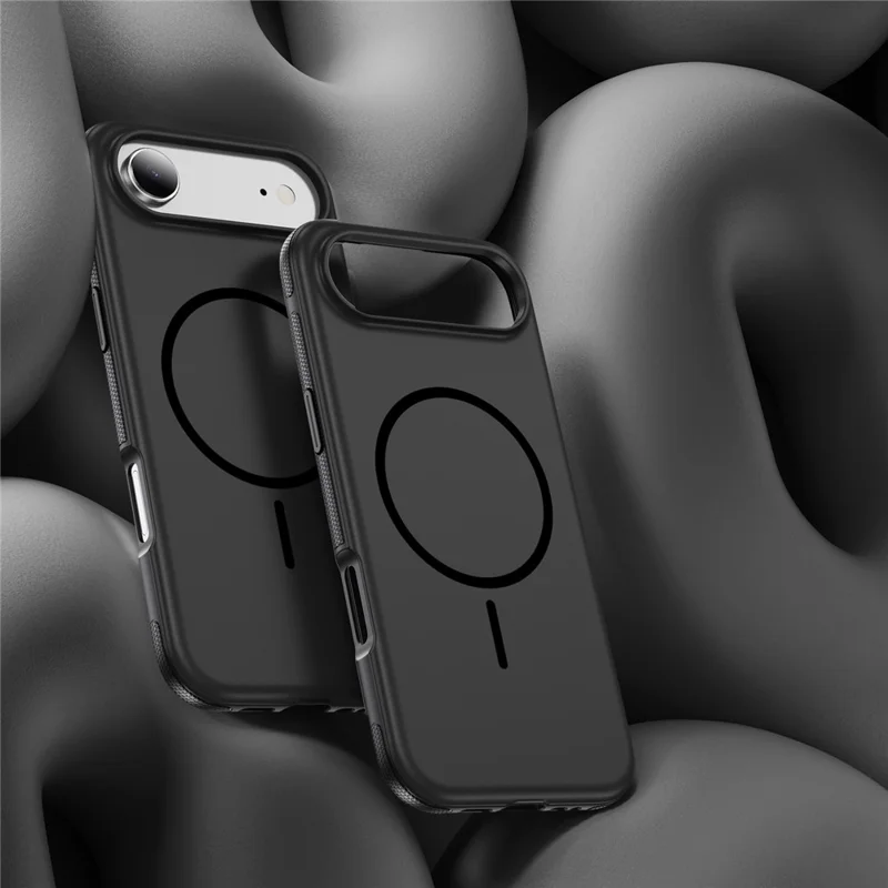 For iPhone Air Case Compatible with MagSafe 2.8mm PC + 2.2mm TPU Shockproof Hybrid Phone Cover - Black