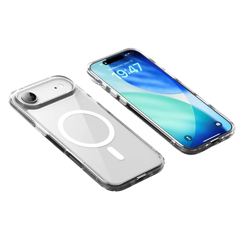 Transparante telefoonhoes voor iPhone Air, compatibel met MagSafe, TPU + PC, transparant