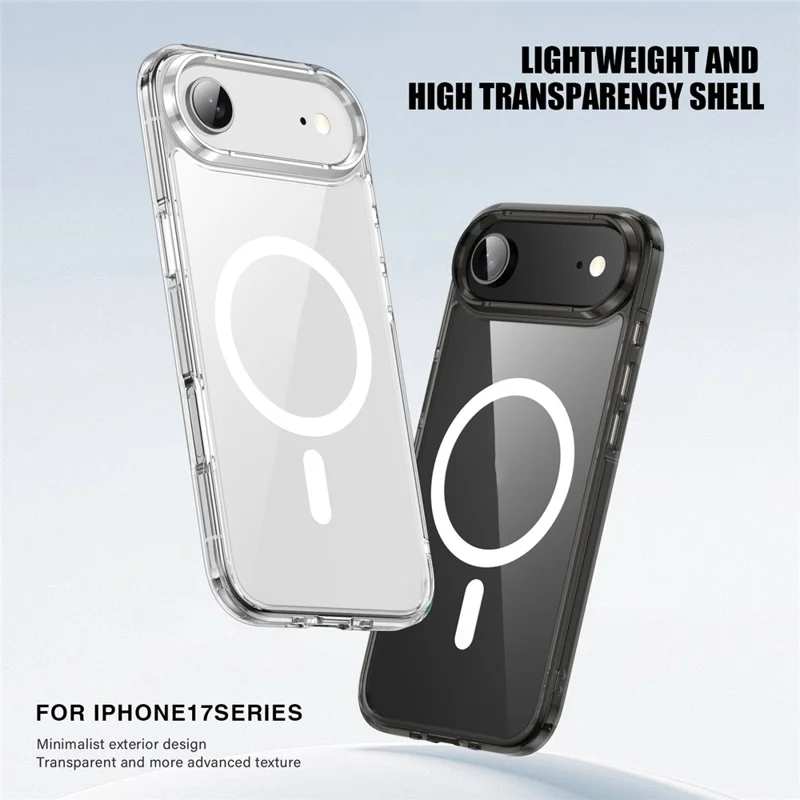 Transparante telefoonhoes voor iPhone Air, compatibel met MagSafe, TPU + PC, transparant