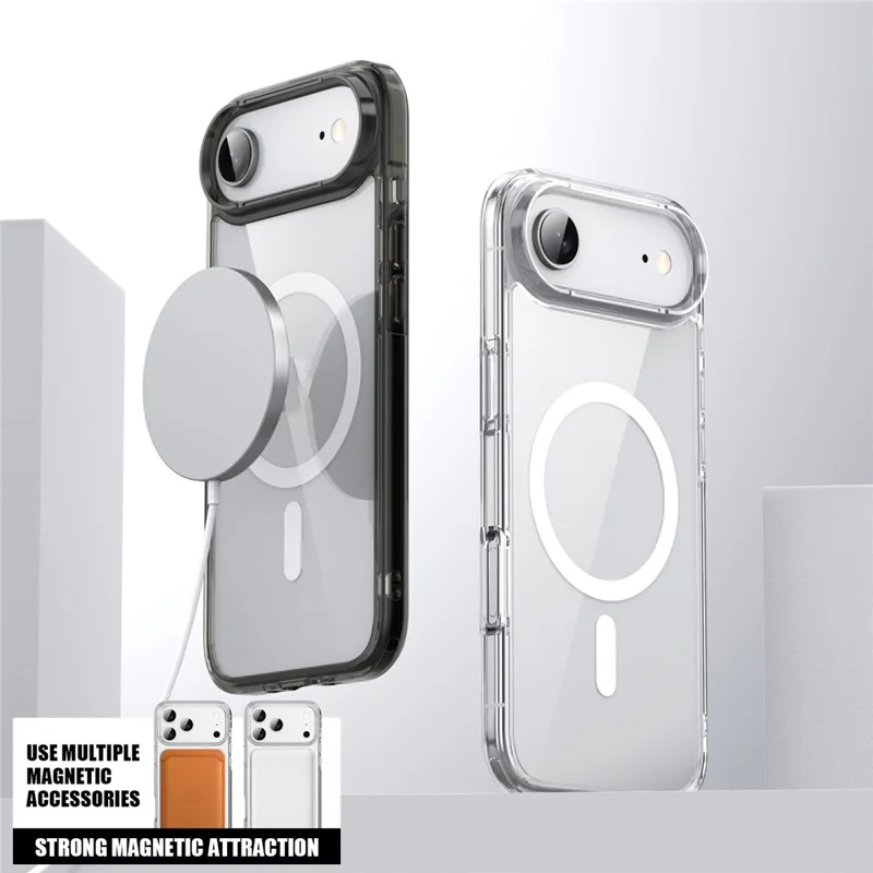 Transparante telefoonhoes voor iPhone Air, compatibel met MagSafe, TPU + PC, transparant