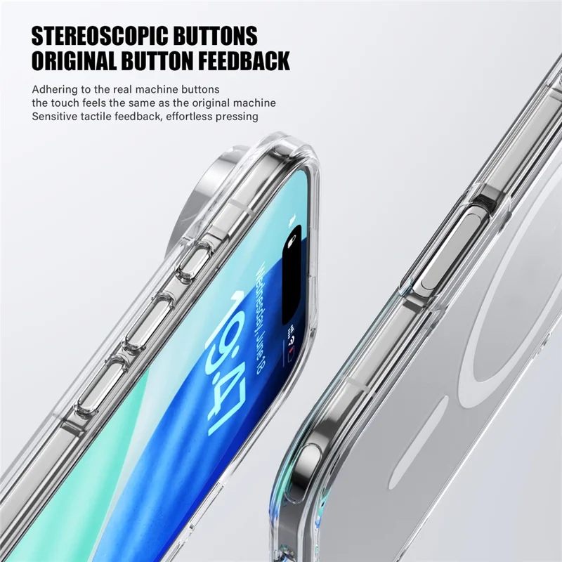 Transparante telefoonhoes voor iPhone Air, compatibel met MagSafe, TPU + PC, transparant