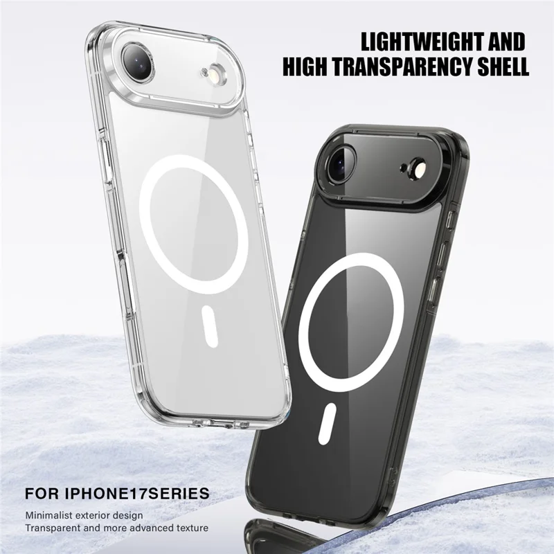 For iPhone Air Case Compatible with MagSafe Precise Cutouts TPU + PC Clear Phone Back Cover - Transparent