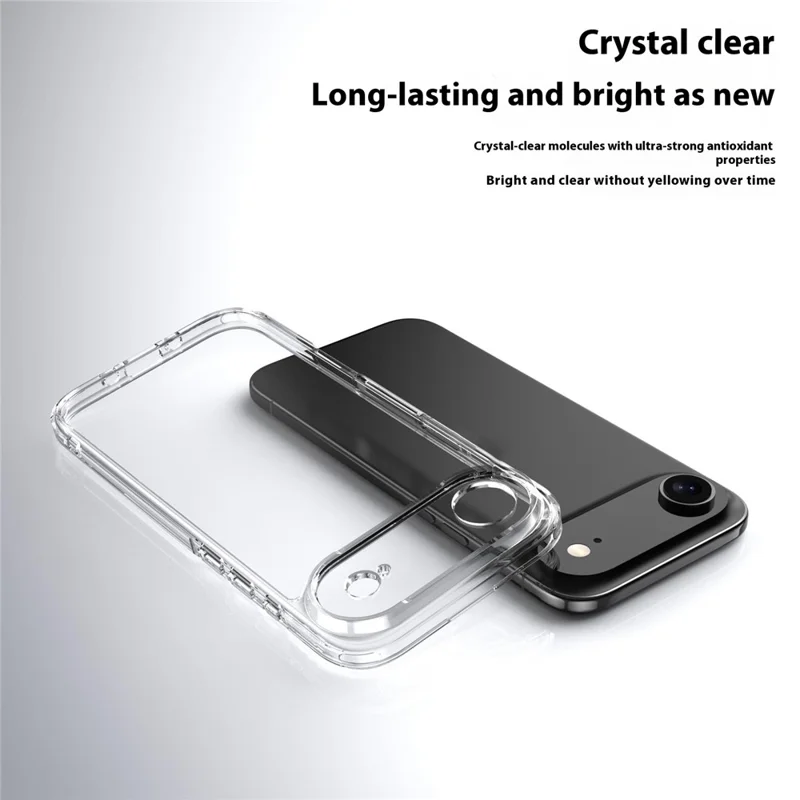 For iPhone Air Case Compatible with MagSafe Precise Cutouts TPU + PC Clear Phone Back Cover - Transparent