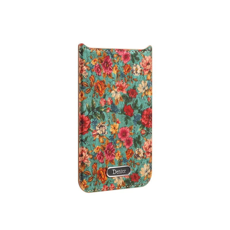 DENIOR A24 For iPhone 17 Pro Case Compatible with MagSafe Flower Leather PC TPU Phone Cover with Detachable Back Panel - Peony Blue