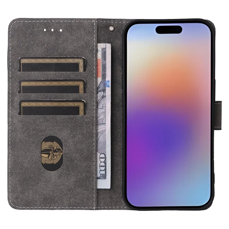 For iPhone 17 Case Wallet RFID Blocking PU Leather Phone Cover Stand with Strap - Black