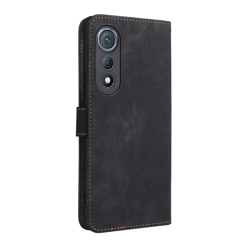 For TECNO Pova Curve 5G LJ8k Case Wallet RFID Blocking PU Leather Phone Cover Stand with Strap - Black